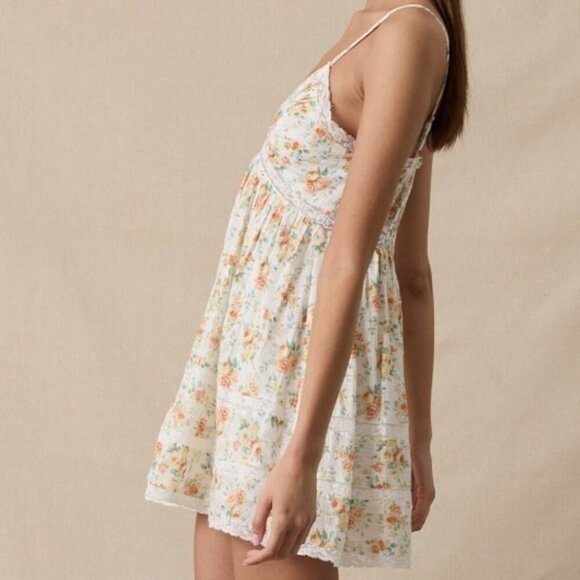 1 LEFT!! HEART WANTS ORANGE FLORAL MINI DRESS - Picture 3 of 3